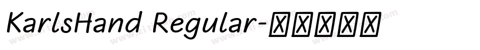 KarlsHand Regular字体转换